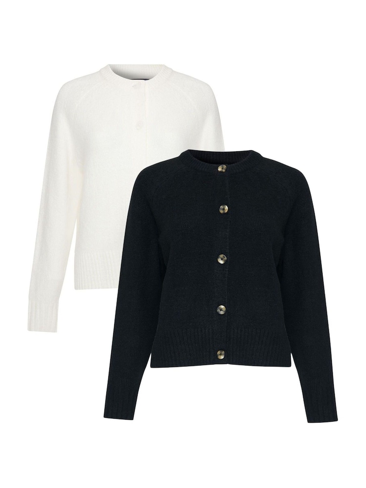 Threadbare Button Up Knitted Cardigans 2 Pack - Bild 1 von 5