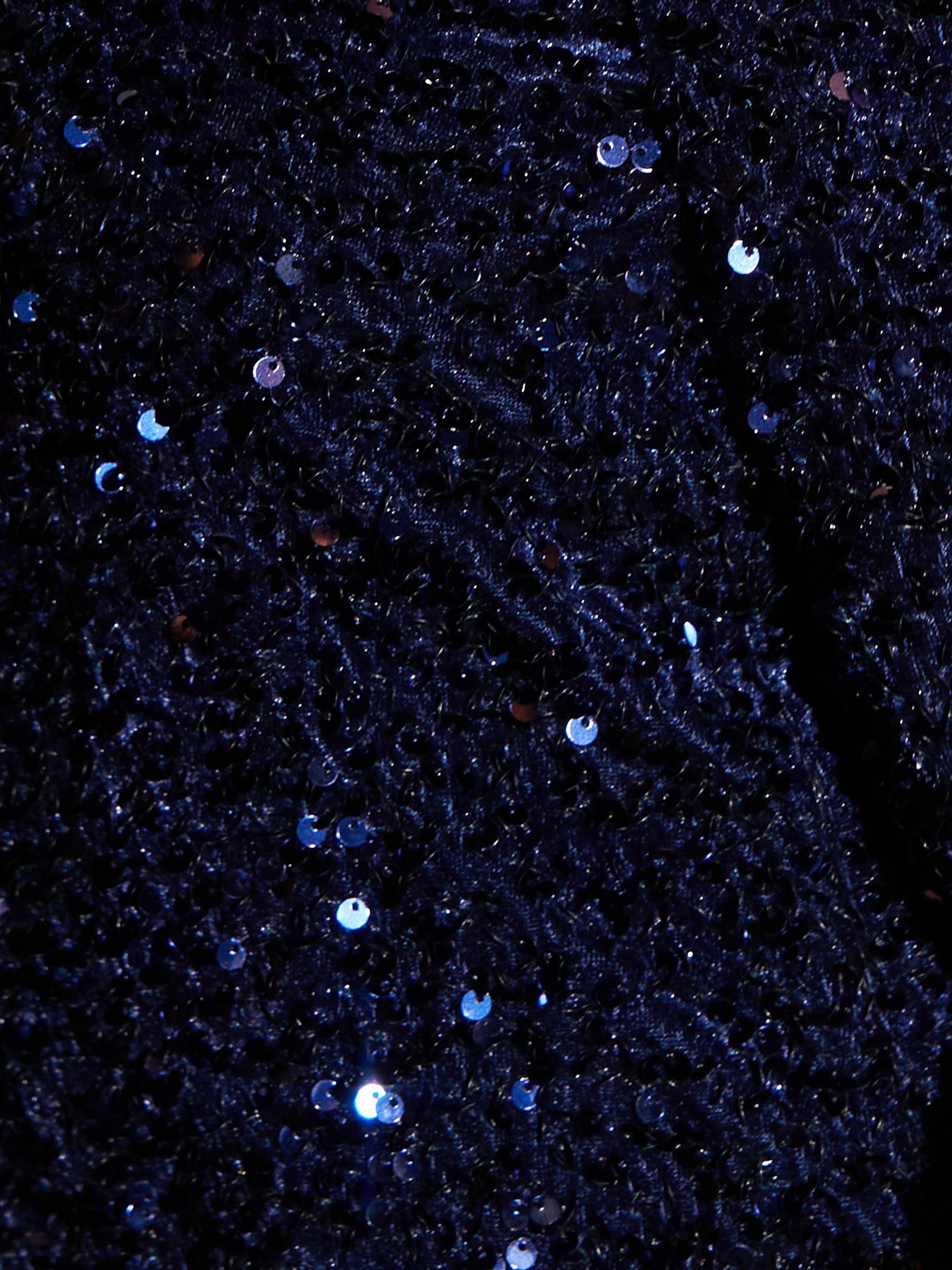 Buy Threadbare Blue Sequin Velour Slash Neck Top from Next USA