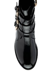 Lotus Black Patent Ankle Boots - Image 4 of 4