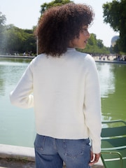 Cream - Threadbare Button Up Pletena pletena jopa - Slika 2 iz 4