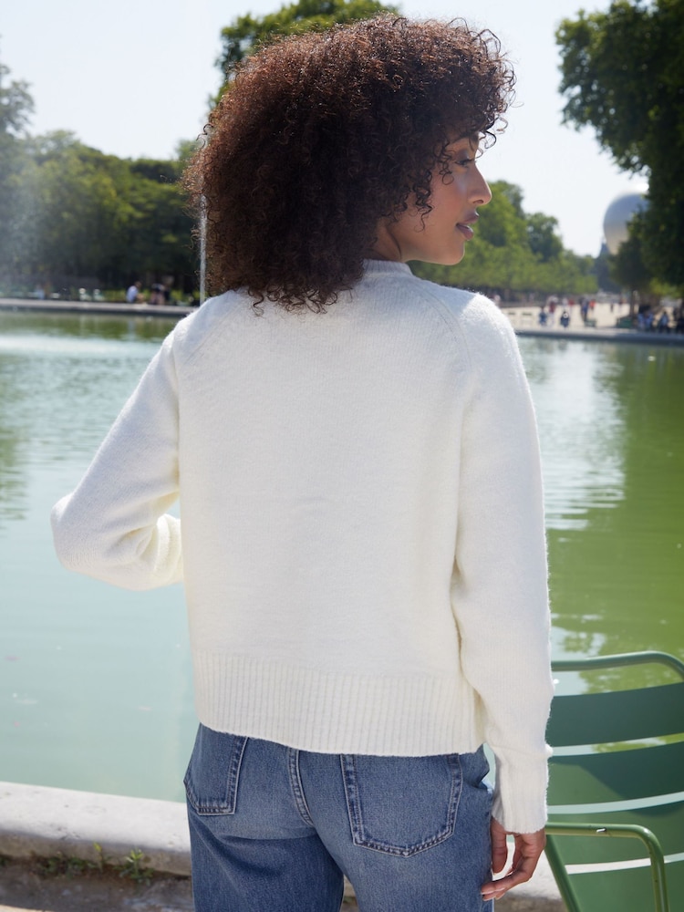 Cream - Threadbare Button Up Pletena pletena jopa - Slika 2 iz 4