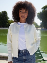 Cream - Threadbare Button Up Pletena pletena jopa - Slika 3 iz 4