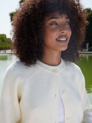 Cream - Threadbare Button Up Pletena pletena jopa - Slika 4 iz 4