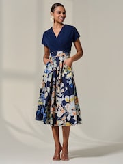 Jolie Moi Short Sleeve Two Tone Midaxi Dress - Slika 6 iz 6