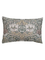 William Morris At Home Sage or Plaster Green Honeysuckle And Tulip 220 Thread Count Duvet Cover and Pillowcase Set - Image 5 of 6