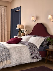 William Morris At Home Indigo or Raspberry Blue Flowerpot 220 Thread Count Duvet Cover and Pillowcase Set - Image 4 of 7