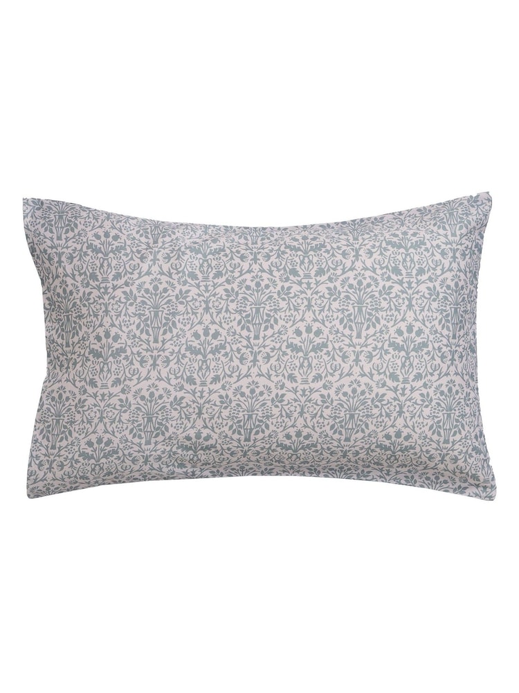 William Morris At Home Indigo or Raspberry Blue Flowerpot 220 Thread Count Duvet Cover and Pillowcase Set - Image 7 of 7