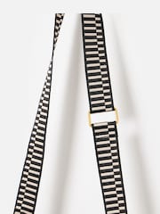Oliver Bonas Black Freya Fold Over Buckle Cross-Body Bag - Image 4 of 6