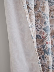 William Morris At Home Hessian Natural Strawberry Thief Pencil Pleat Curtains - Image 3 of 3