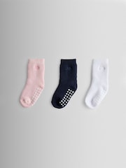 JoJo Maman Bébé Navy 3-Pack Plain Extra Thick Socks - Image 1 of 3