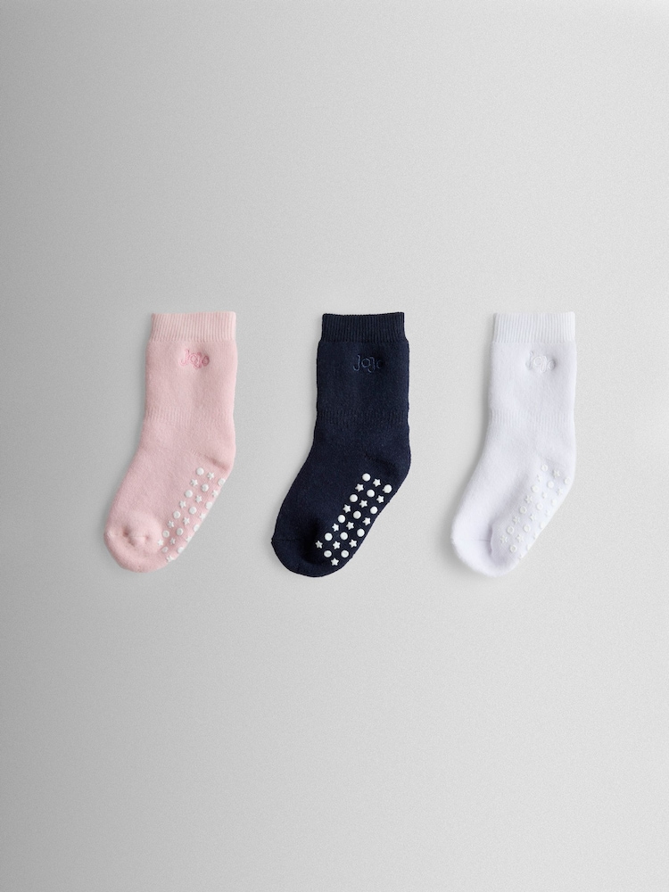 JoJo Maman Bébé Navy 3-Pack Plain Extra Thick Socks - Image 1 of 3