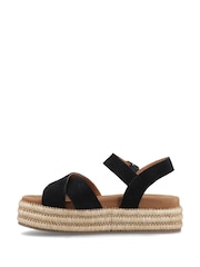 Hush Puppies Black Rosa Rafia Sandals - Image 2 of 4
