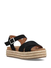 Hush Puppies Black Rosa Rafia Suede Sandal - Image 6 of 7