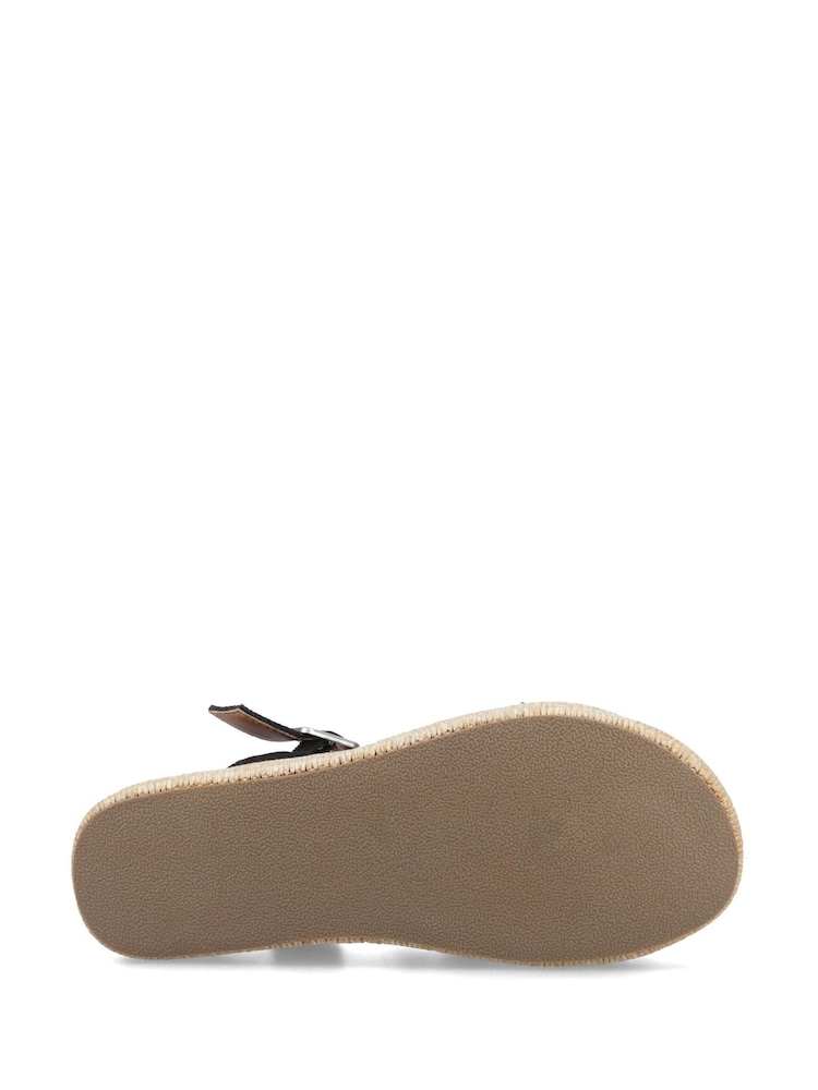 Hush Puppies Black Rosa Rafia Suede Sandal - Image 7 of 7