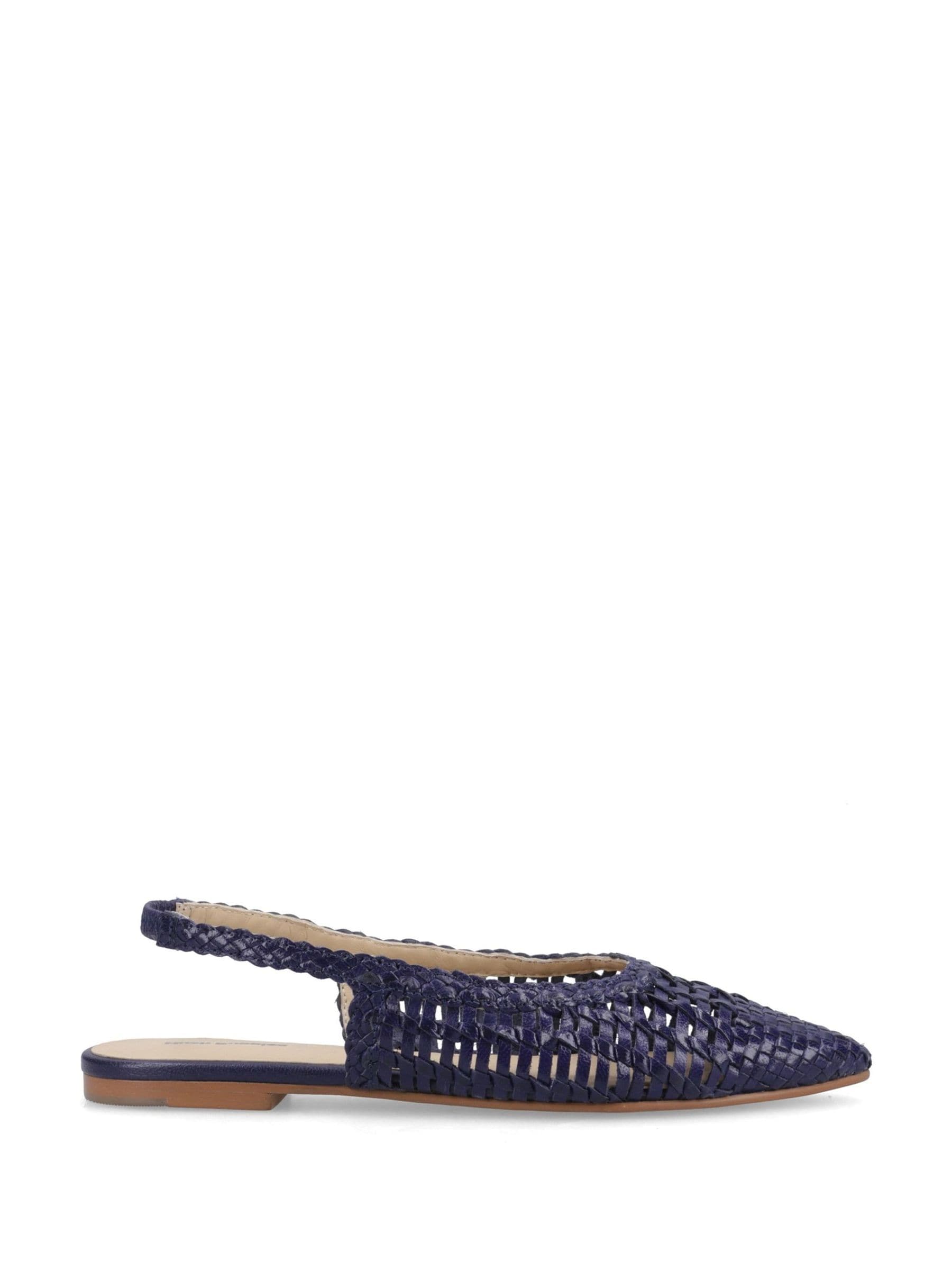 Hush Puppies Women's Navy Dalia Woven Slingback Ballerinas In | Size: 4 - Image 4