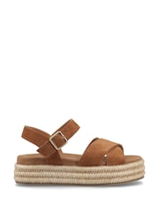 Hush Puppies Brown Rosa Rafia Sandals - Image 1 of 4