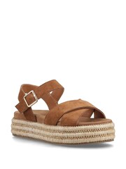 Hush Puppies Tan Rosa Rafia Suede Sandal - Image 6 of 7