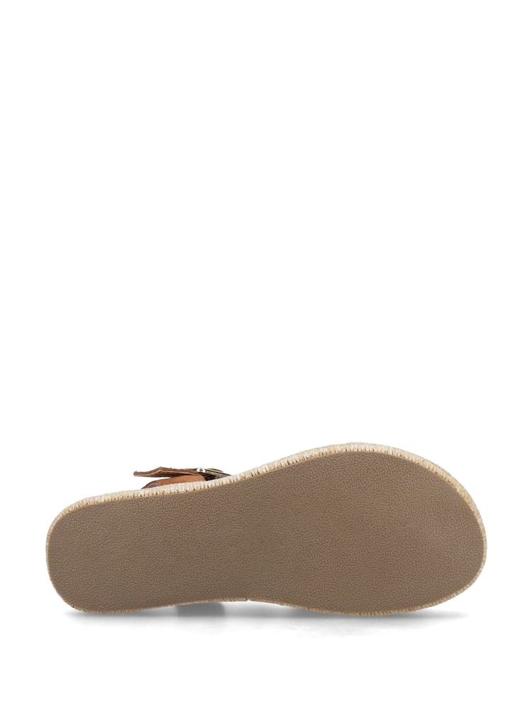 Hush Puppies Tan Rosa Rafia Suede Sandal - Image 7 of 7