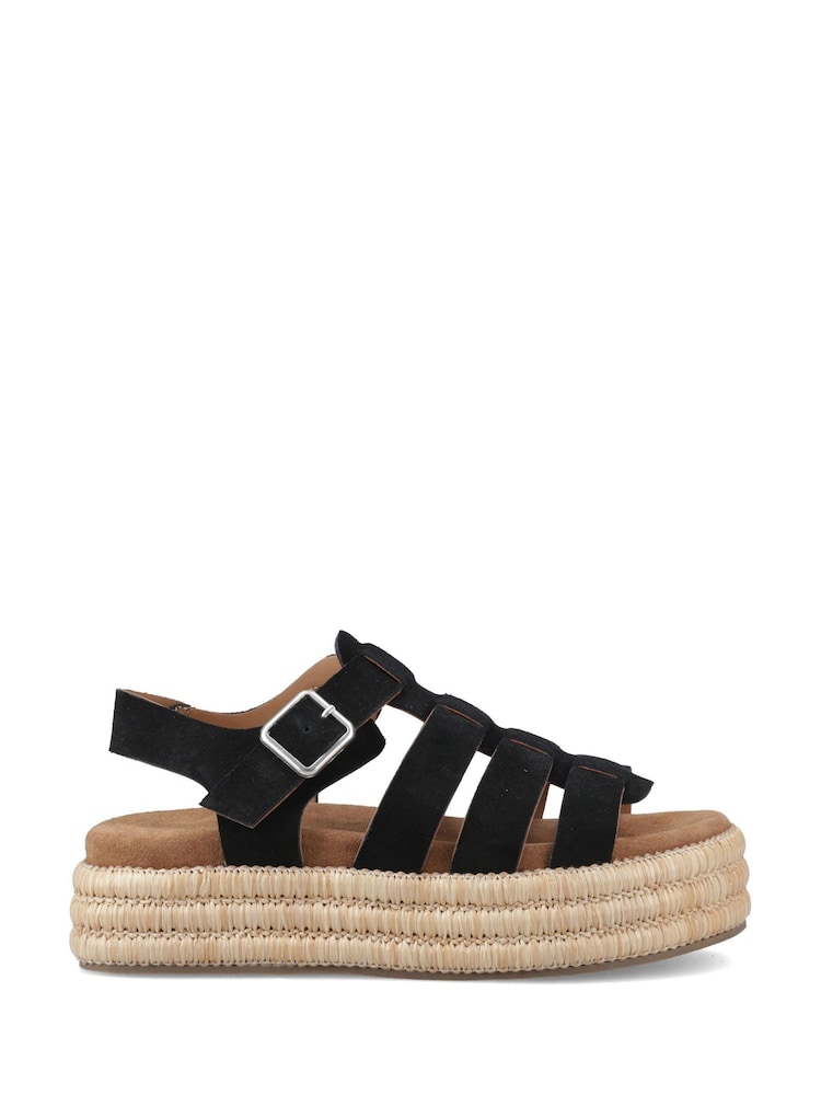 Hush Puppies Black Rosetta Gladiator Sandals - Image 1 of 4