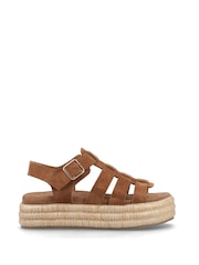 Hush Puppies Brown Rosetta Gladiator Sandals - Image 3 of 6