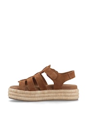 Hush Puppies Brown Rosetta Gladiator Sandals - Image 4 of 6