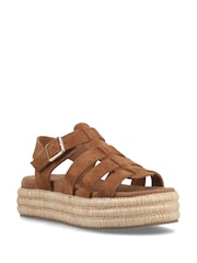 Hush Puppies Brown Rosetta Gladiator Sandals - Image 5 of 6