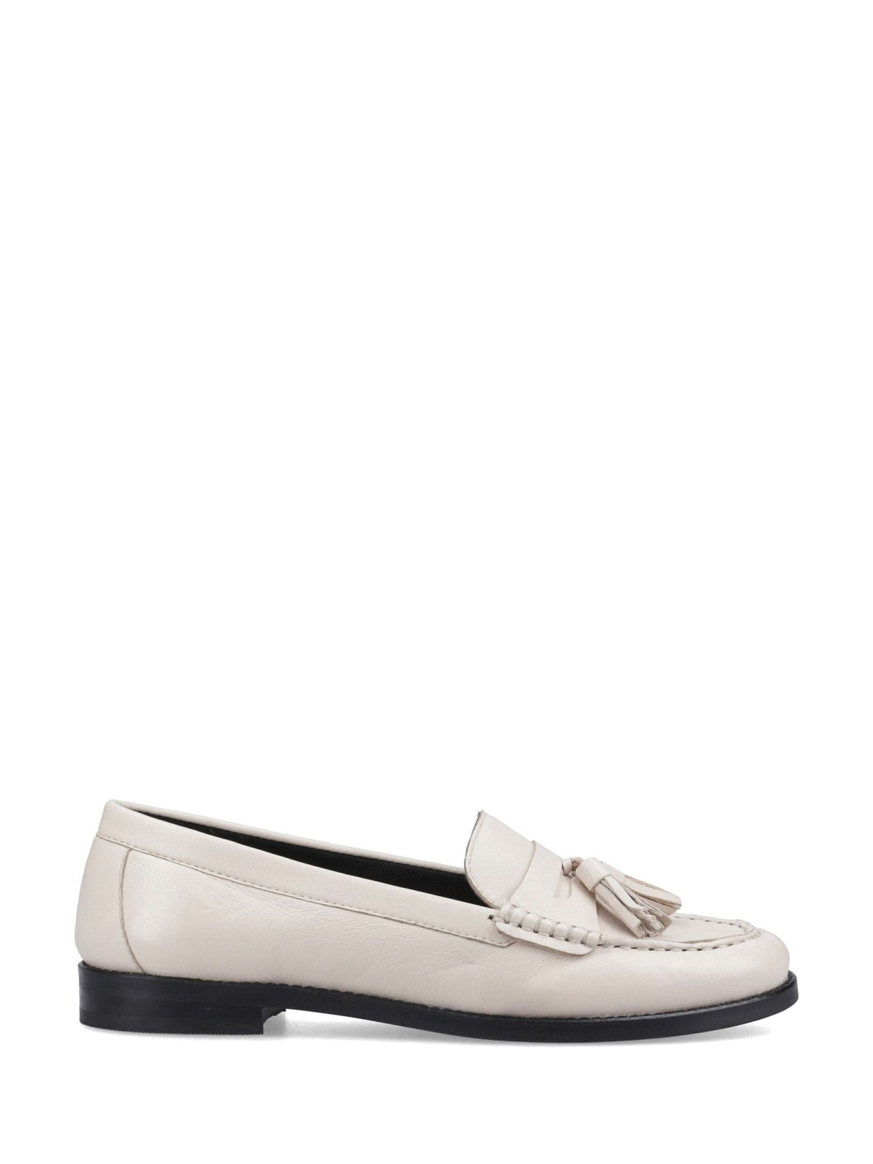 Hush Puppies Women's White Connie Leather Cream Loafers Uk Size 8 - Image 4