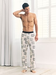 Chelsea Peers White Fairway Frames Print Long Pyjama Bottoms - Image 1 of 5