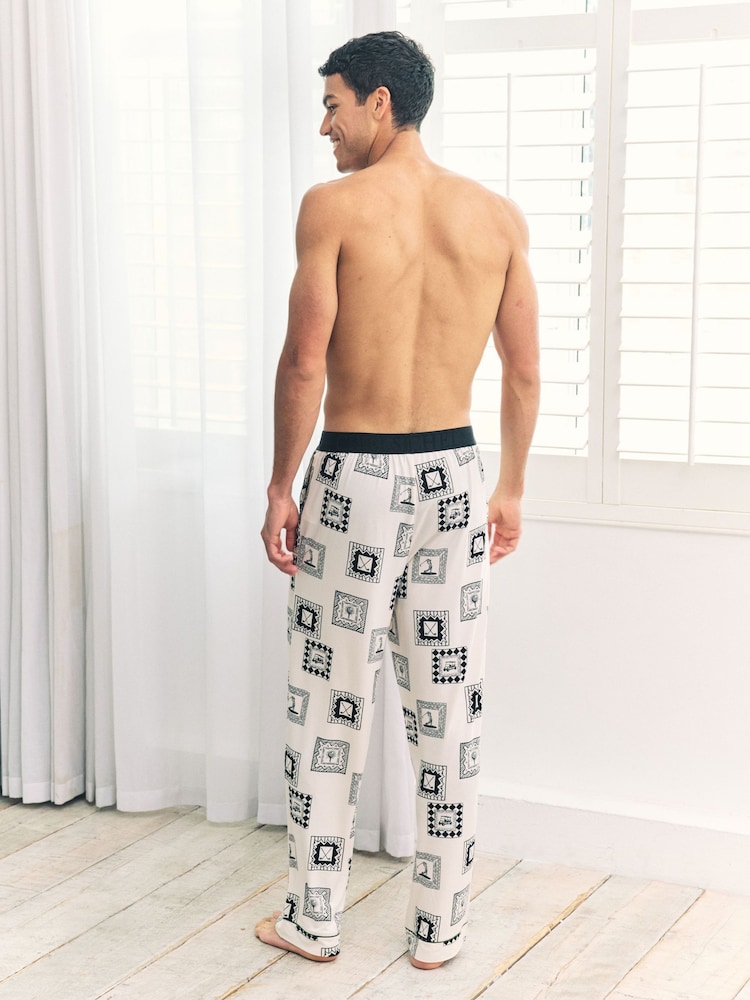 Chelsea Peers White Fairway Frames Print Long Pyjama Bottoms - Image 2 of 5