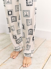 Chelsea Peers White Fairway Frames Print Long Pyjama Bottoms - Image 5 of 5