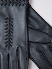 Lakeland Leather Black Suzie Stitch Detail Gloves - Image 3 of 4