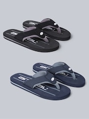 Animal Black Jekyl Mens Flip Flops Multipack - Image 6 of 6