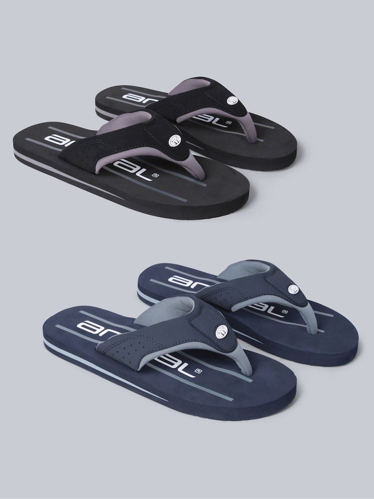 Animal Black Jekyl Mens Flip Flops Multipack - Image 6 of 6