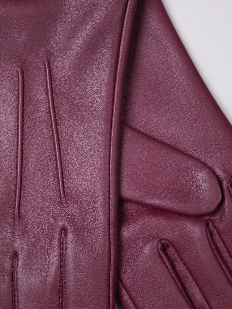 Lakeland Leather Red Blea Classic Gloves - Image 4 of 4