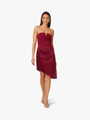 Adrianna By Adrianna Papell Red Knit Crepe Dress - Image 1 of 6