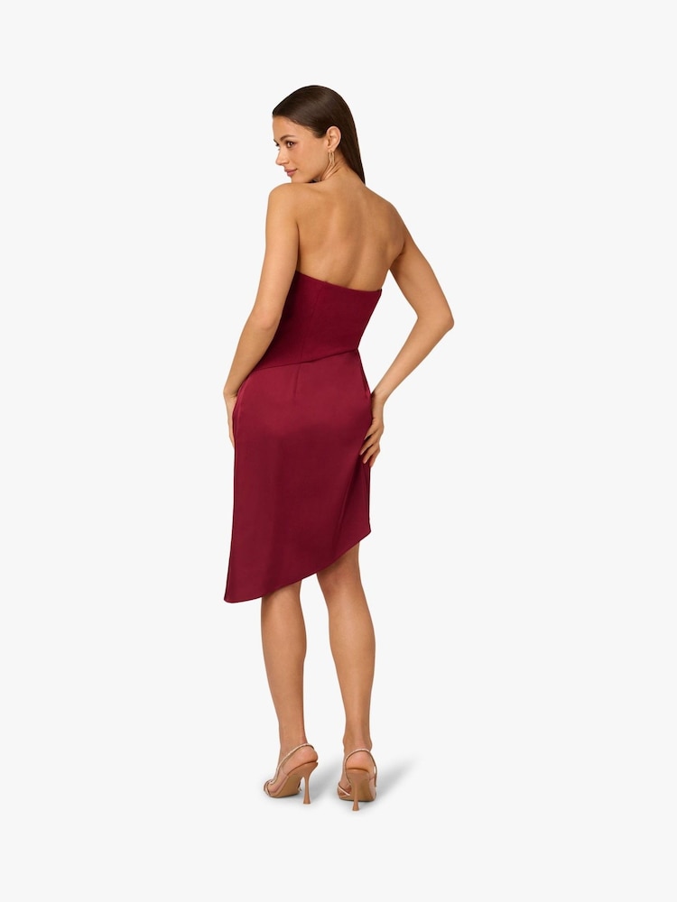 Adrianna By Adrianna Papell Red Knit Crepe Dress - Image 2 of 6 Adrianna By Adrianna Papell Red Knit Crepe Dress - Image 2 of 6