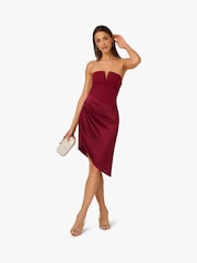 Adrianna By Adrianna Papell Red Knit Crepe Dress - Image 3 of 6