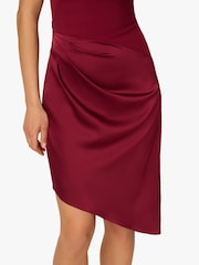 Adrianna By Adrianna Papell Red Knit Crepe Dress - Image 5 of 6