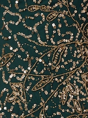 Adrianna Papell Green Beaded Sheath Dress - Image 6 of 6
