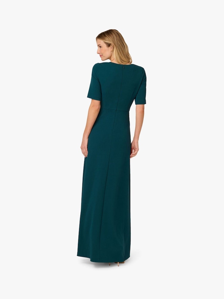 Adrianna Papell Green Trimmed Mermaid Dress - Image 2 of 6 Adrianna Papell Green Trimmed Mermaid Dress - Image 2 of 6