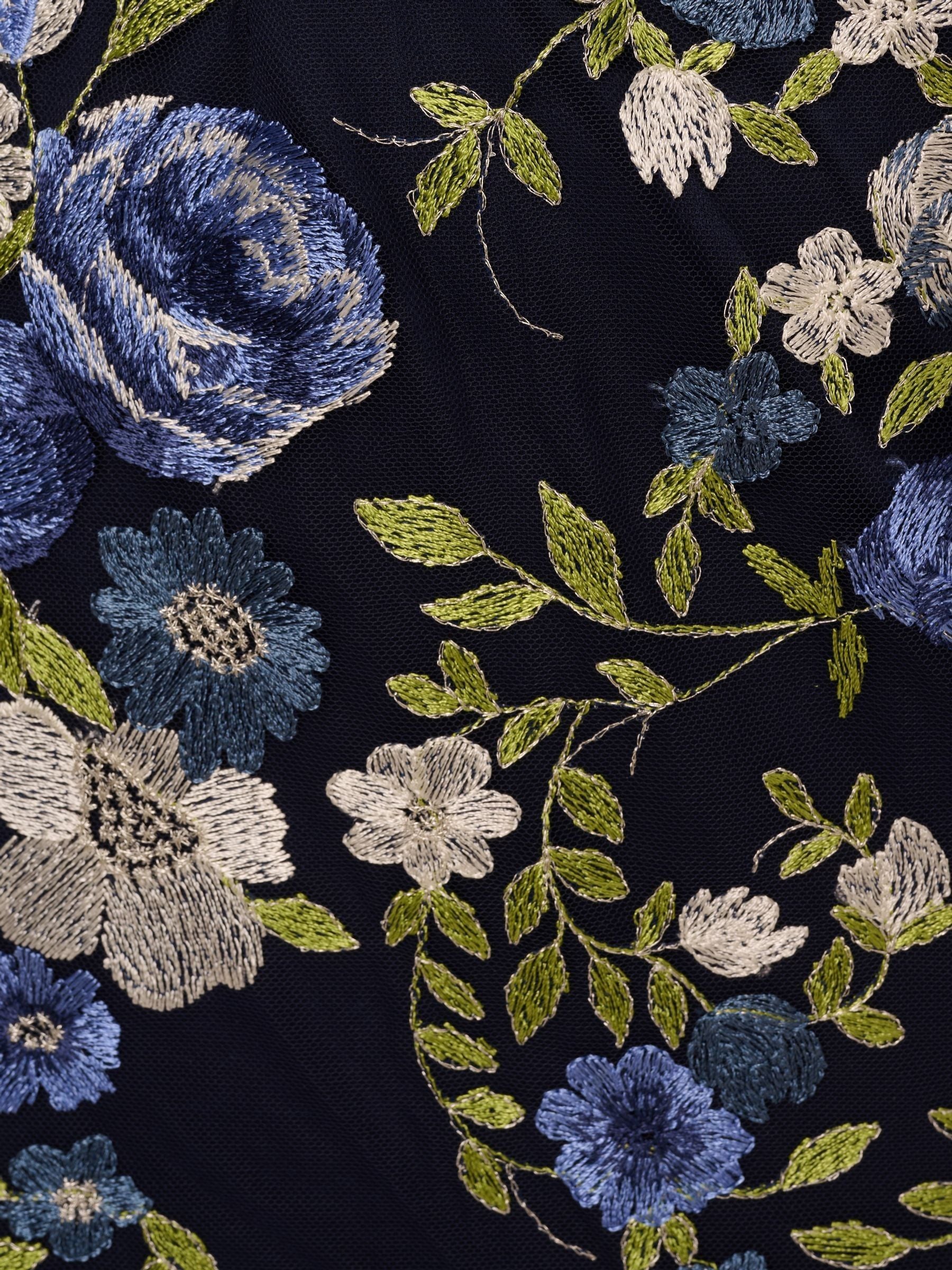 Buy Adrianna Papell Blue Cascading Floral Column Gown from Next USA