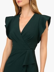 Adrianna Papell Green Crepe Overlay Jumpsuit - Image 5 of 6