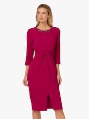 Adrianna Papell Purple Beaded Dress - Image 1 of 6