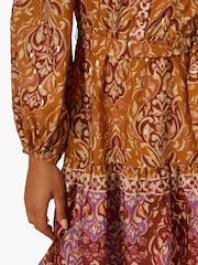 Adrianna By Adrianna Papell Brown Printed Short Dress - Image 5 of 6