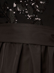 Adrianna Papell Studio Sequin Combo Taffeta Black Gown - Image 6 of 6