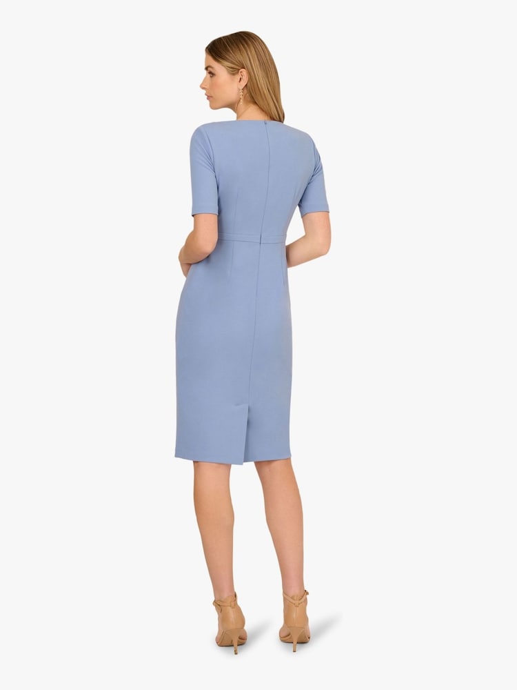 Adrianna Papell Mini Bow Front Sheath Dress - Image 2 of 6 Adrianna Papell Mini Bow Front Sheath Dress - Image 2 of 6