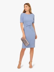 Adrianna Papell Mini Bow Front Sheath Dress - Image 3 of 6