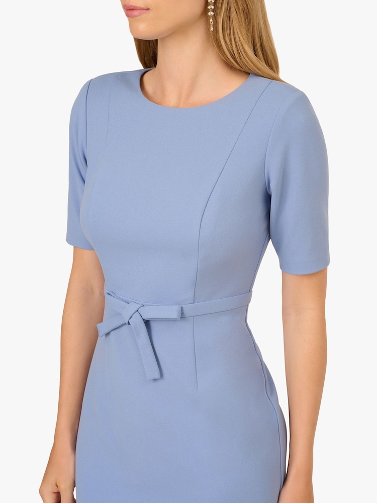 Buy Adrianna Papell Blue Bow Front Sheath Dress from Next USA Buy Adrianna Papell Blue Bow Front Sheath Dress from Next USA