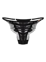 Hunkemöller Cynthia Highleg Tanga Black Knickers - Bild 4 von 5
