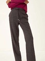 Roman Pink Check Elasticated Waist Drawcord Trousers - Image 4 of 5
